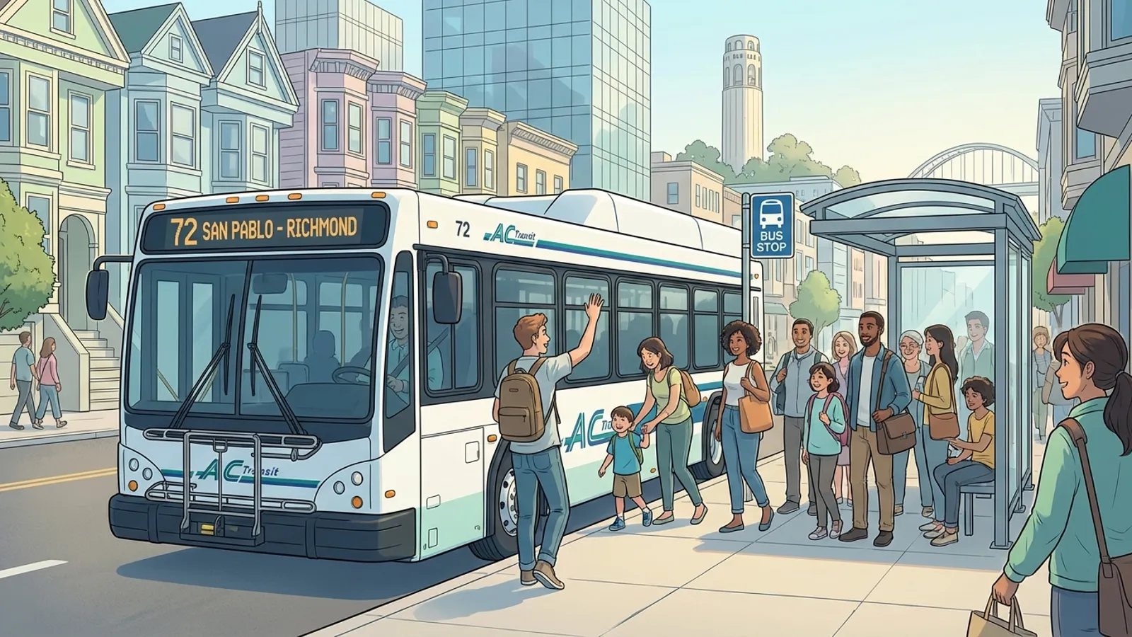 SF Bay Area Bus Ridership Dips, Service Stays Strong