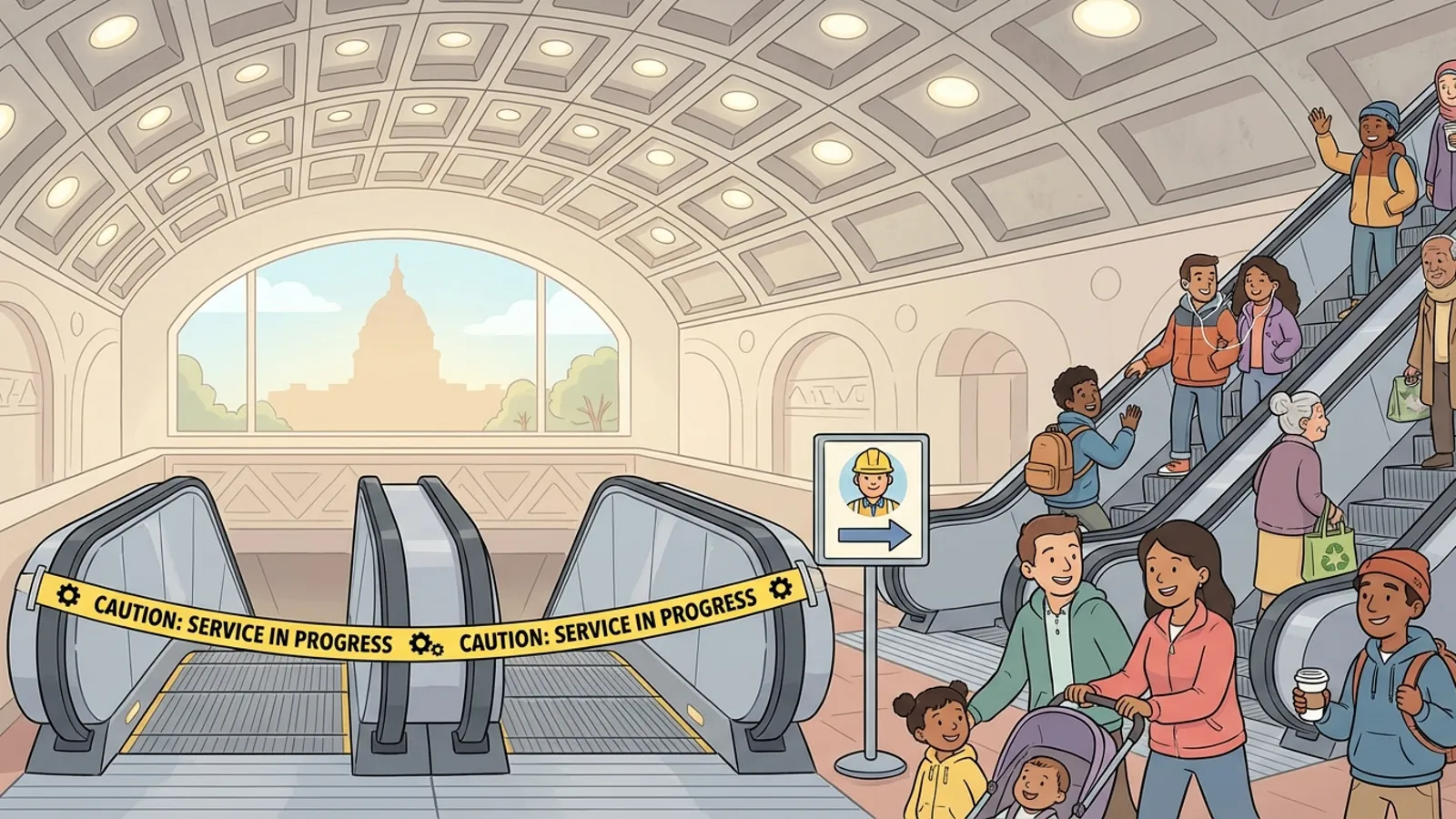 Gallery Place Escalators Down — Metro Upgrades for Reliability