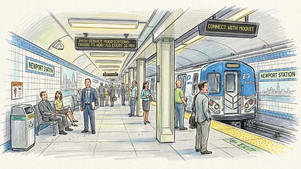 NYC Newport Station Adapts to Single-Track Service