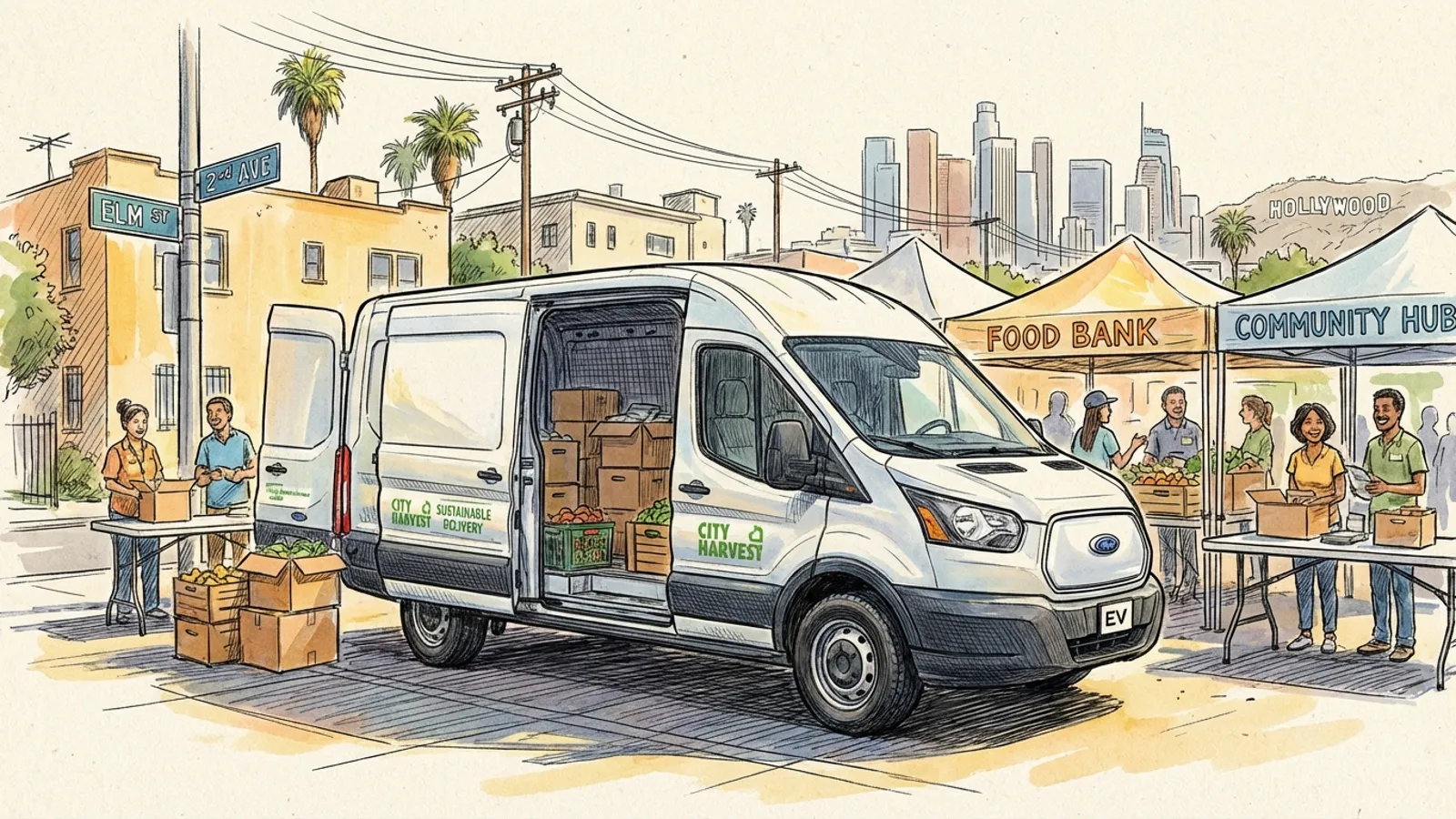 LA Nonprofit Rescues Food, Cuts Emissions With Electric Van
