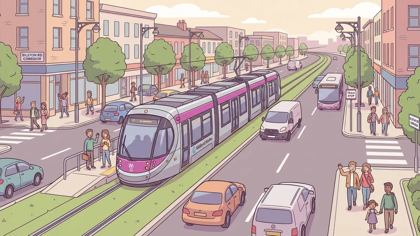 West Midlands Trams Adapt to Bilston Road Traffic