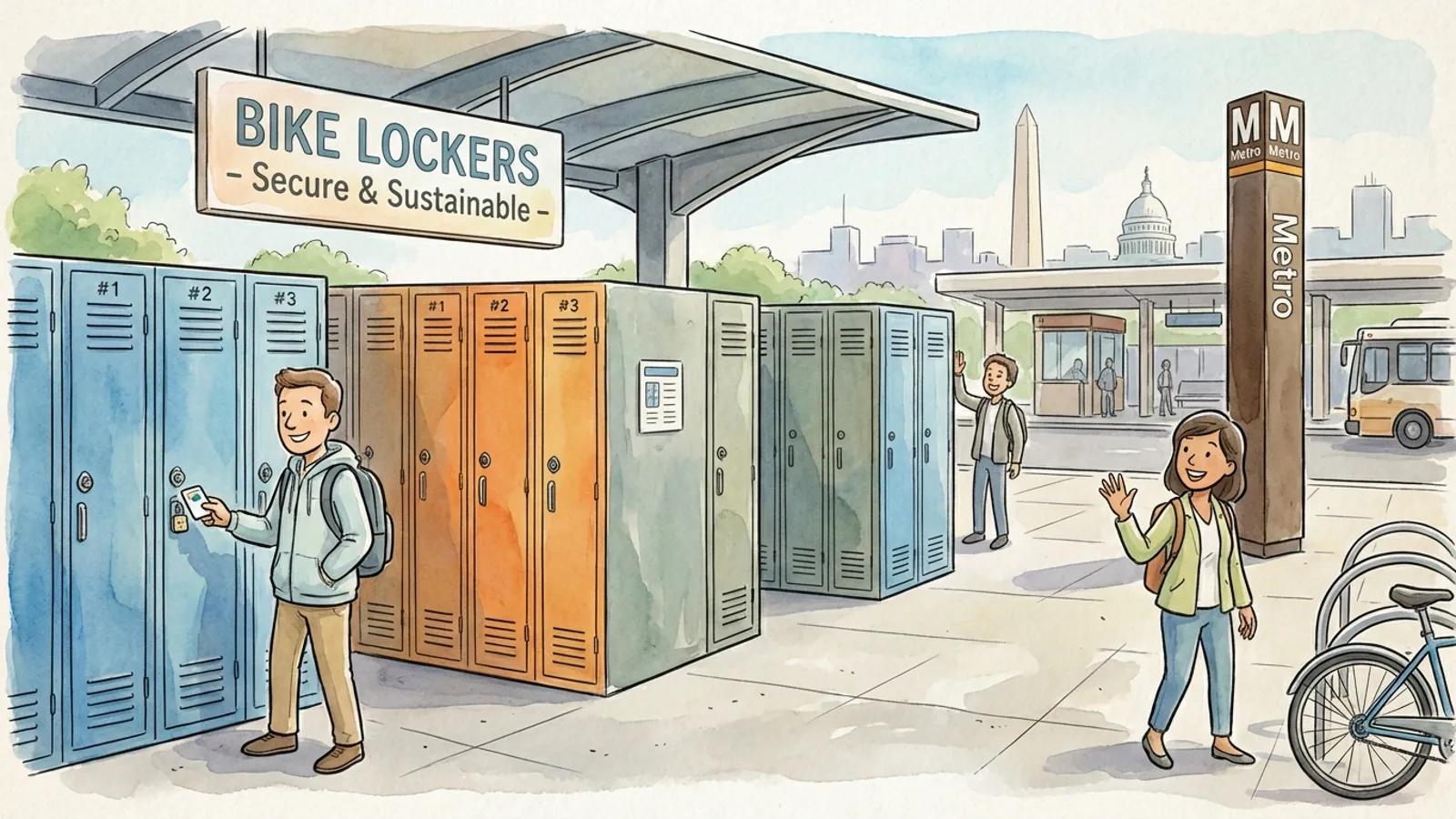 DC Metro Adds Bike Lockers to Support Winter Riders