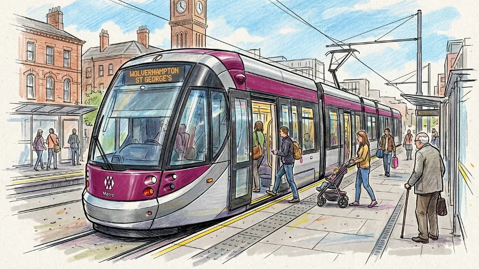 West Midlands Trams Run Every 8 Minutes