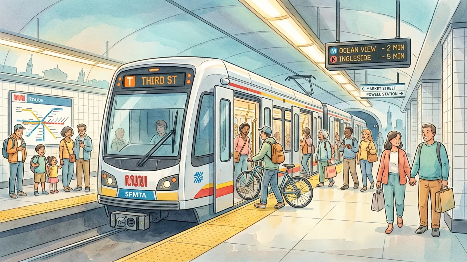 SF Transit Pushes Riders to Ditch Cars for Downtown