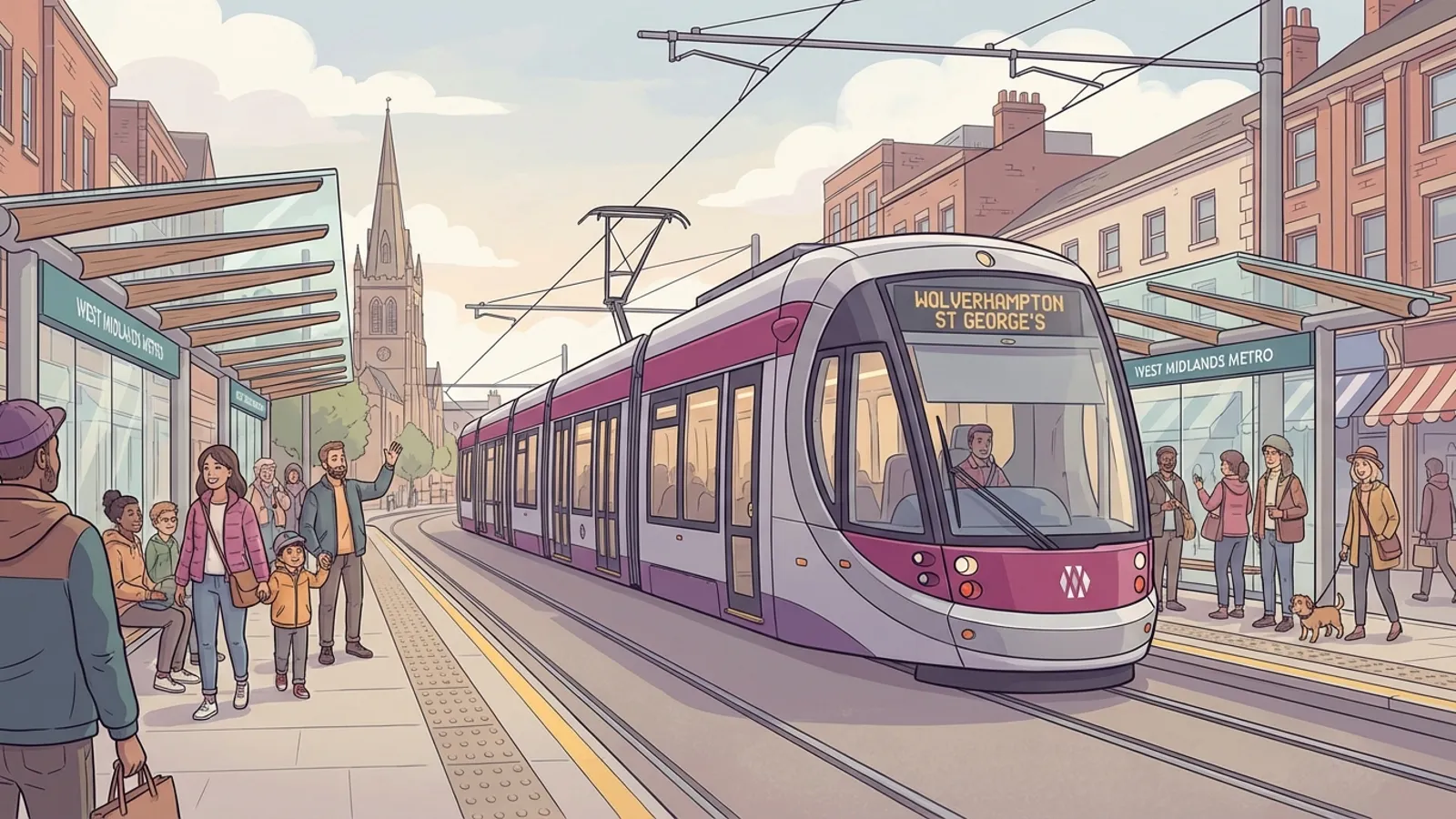 West Midlands Trams Keep Moving Despite Station Work