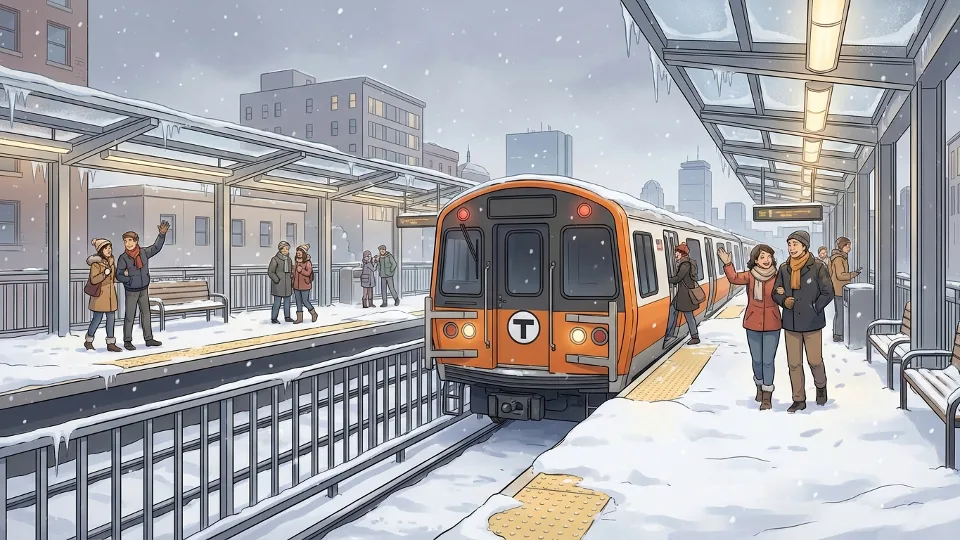 Boston MBTA Resumes Service After Winter Storm