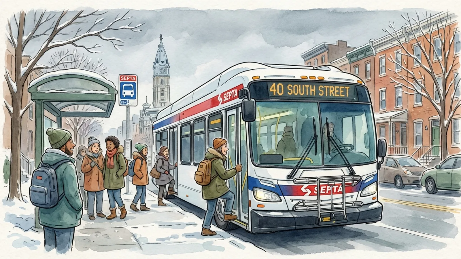 Philadelphia Transit Adapts to Winter Cold Snap