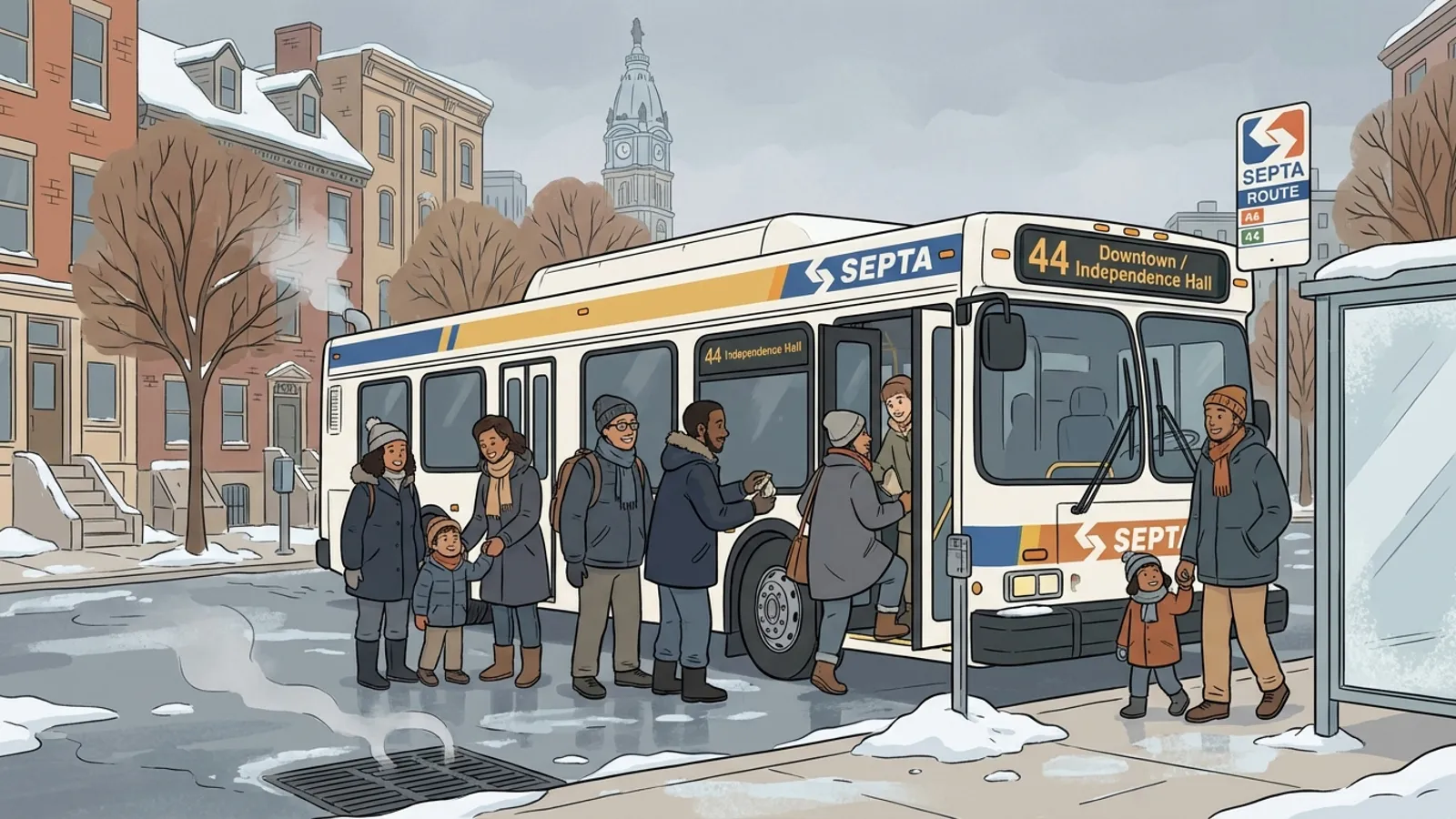 Philadelphia SEPTA Keeps Moving Through Cold Snap