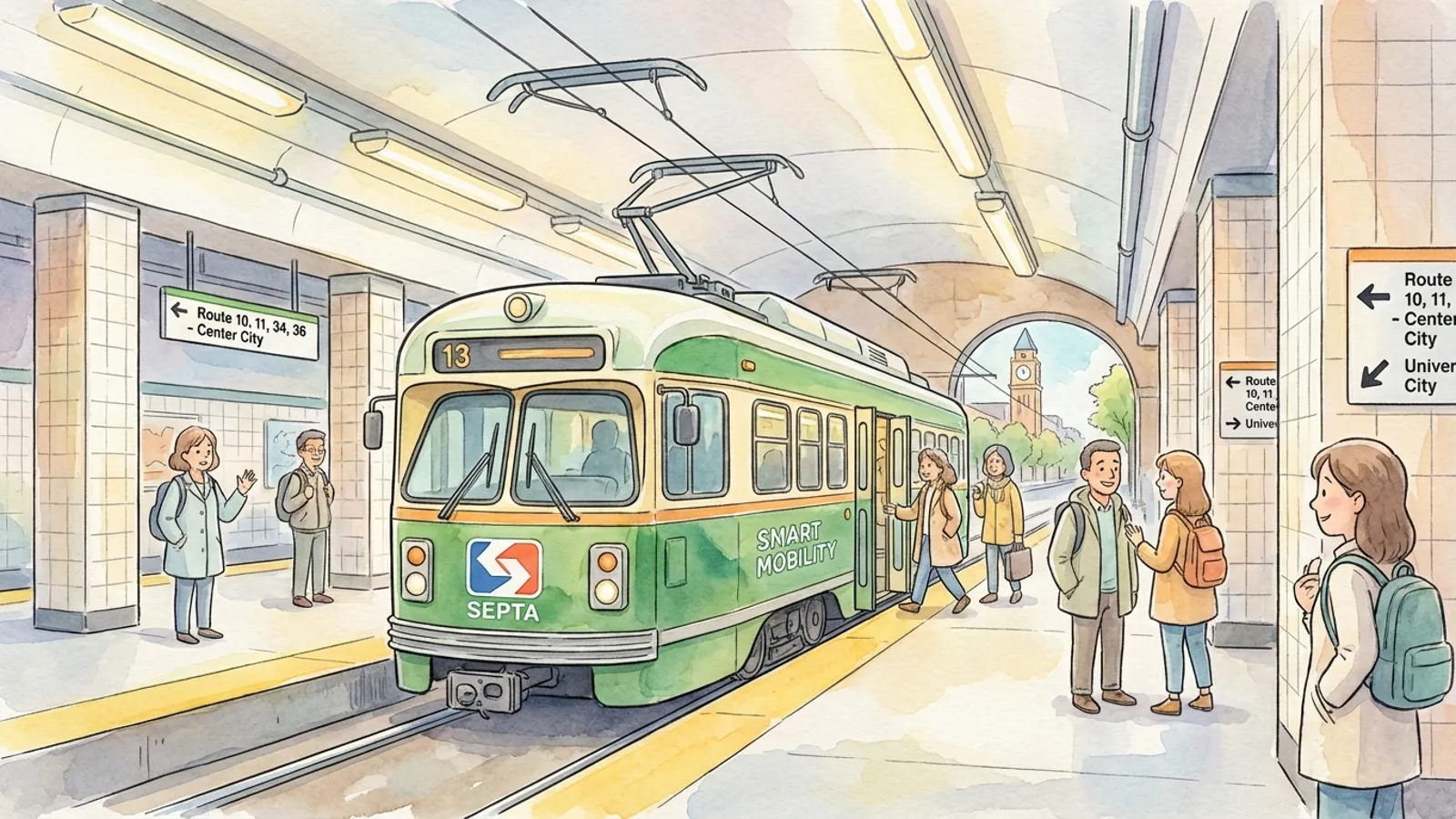 Philadelphia Trolleys Reroute — L Line Offers Connection