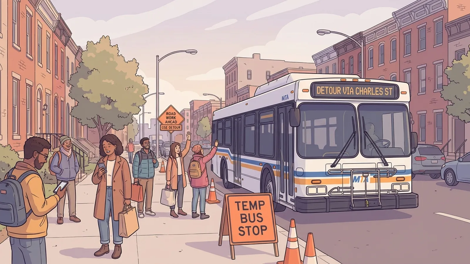 Baltimore Transit Adapts With Route Detours