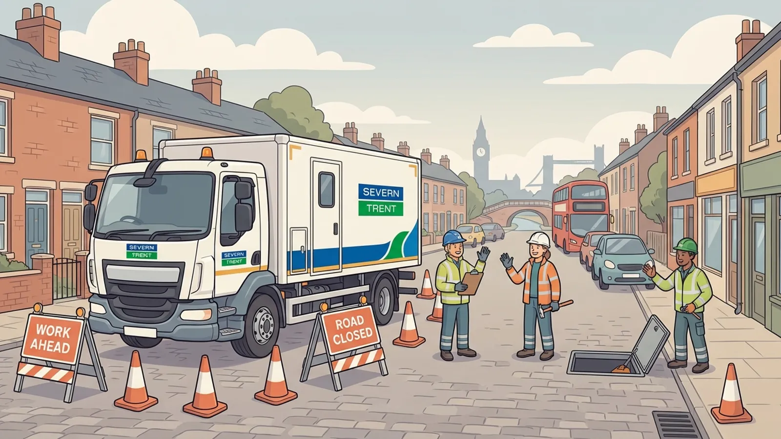 West Midlands High Street Adapts to Utility Work