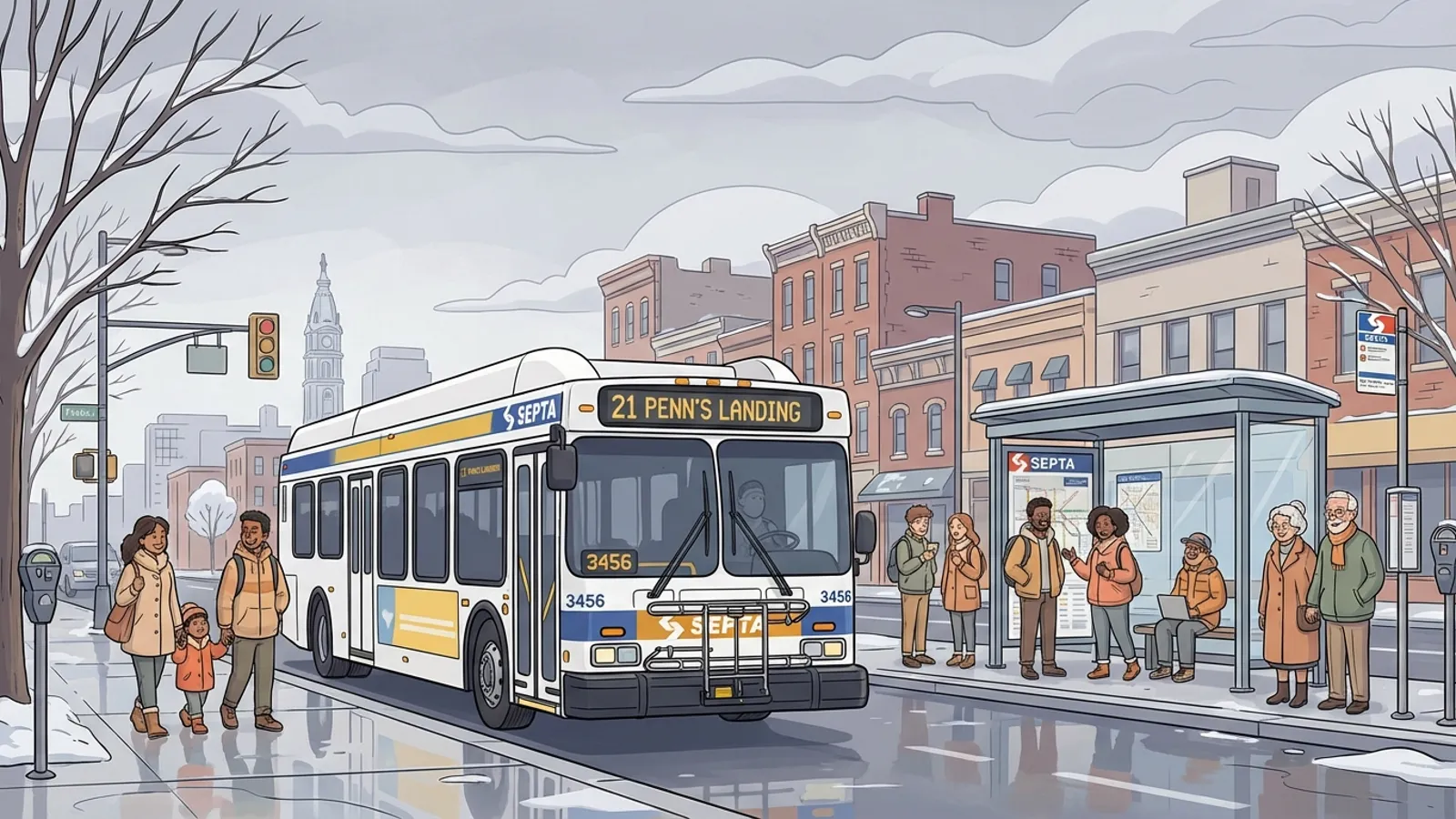 Philadelphia SEPTA Keeps Moving as Weather Warms