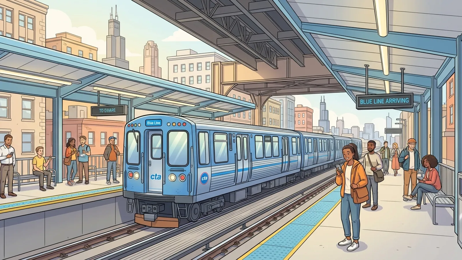 Chicago Blue Line Adapts Service Between Two Stations
