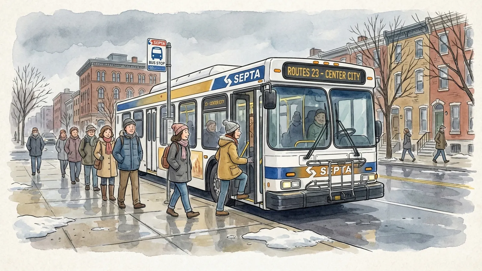 Philadelphia SEPTA Runs Smoothly as Mild Weather Helps