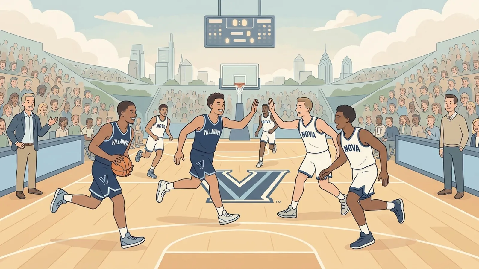 Villanova, Notre Dame Tip Off in Rome