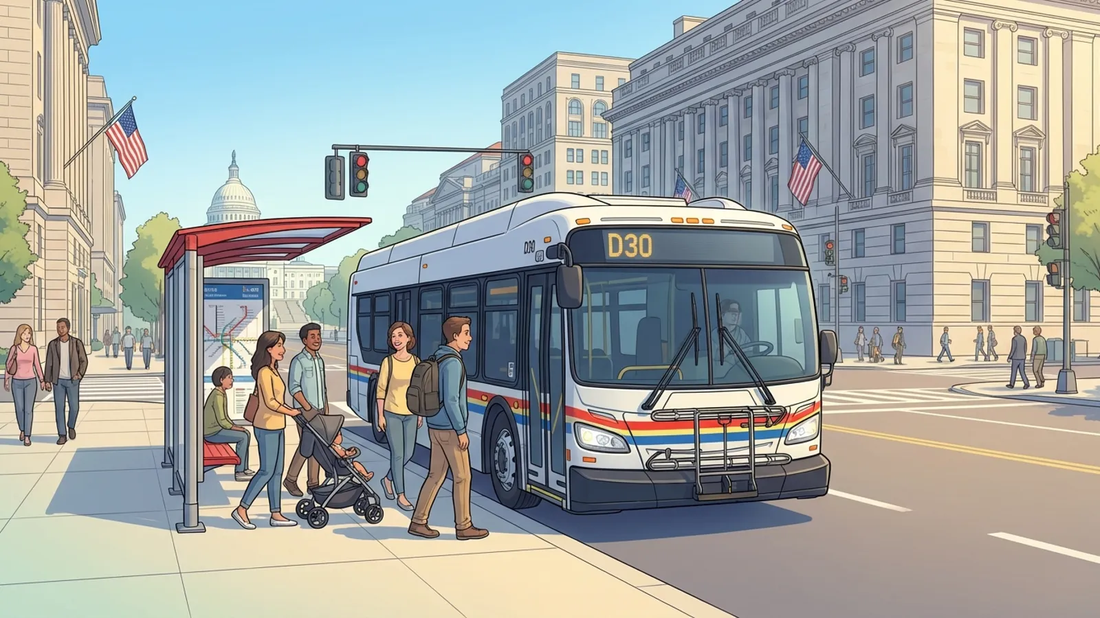 D30 Stop Closed — Nearby Alternatives Keep DC Moving