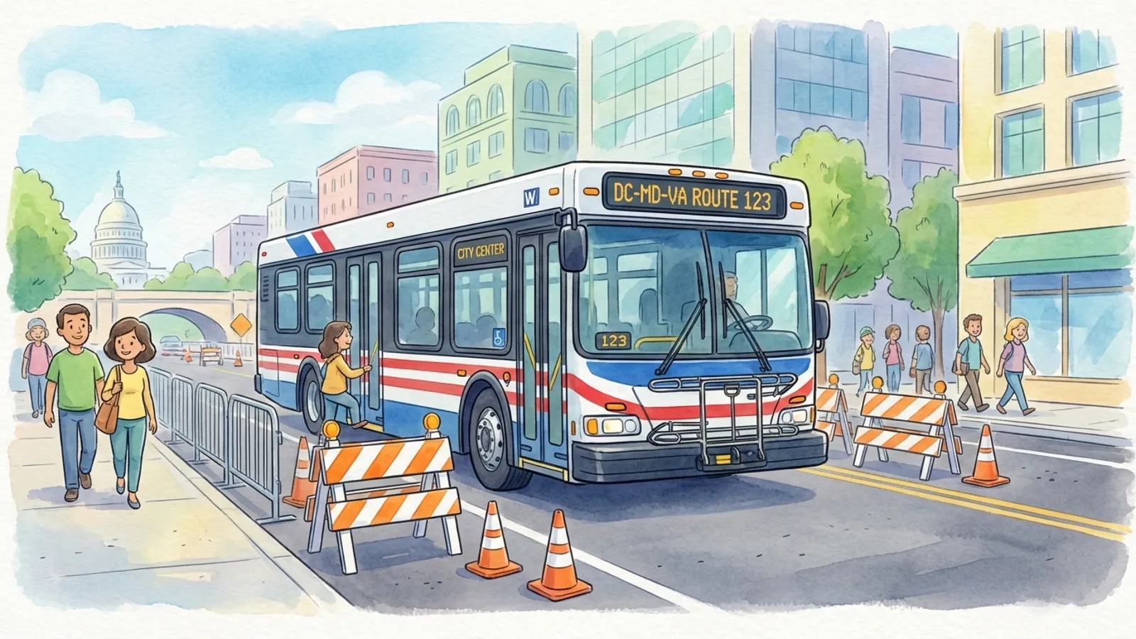 A1X Route Adapts to DC-Maryland-Virginia Construction