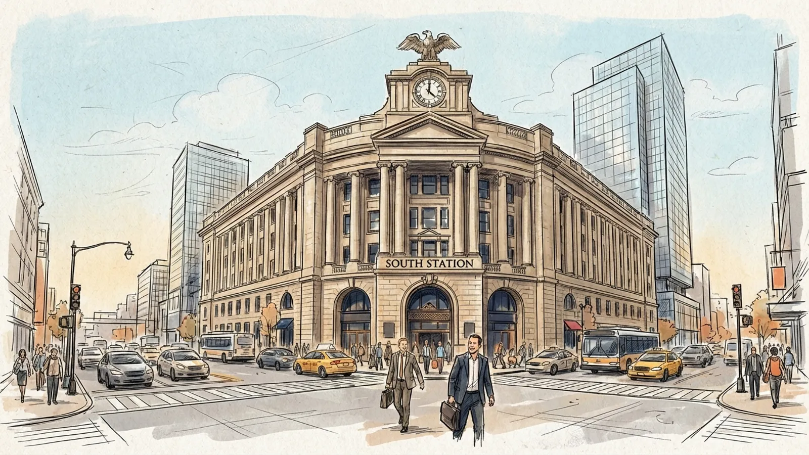 Boston Water Main Break — Repairs Underway at South Station