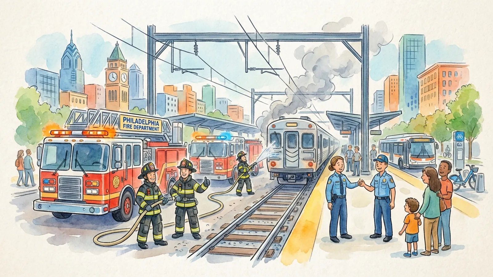 Philadelphia Train Fire Sparks Swift Emergency Response