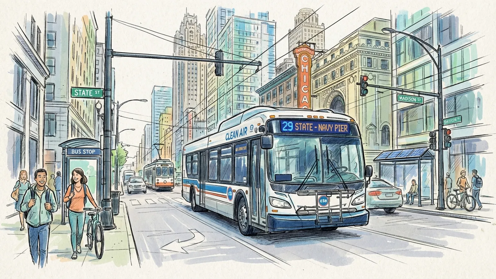Chicago CTA Adapts Five Routes Around State/Lake