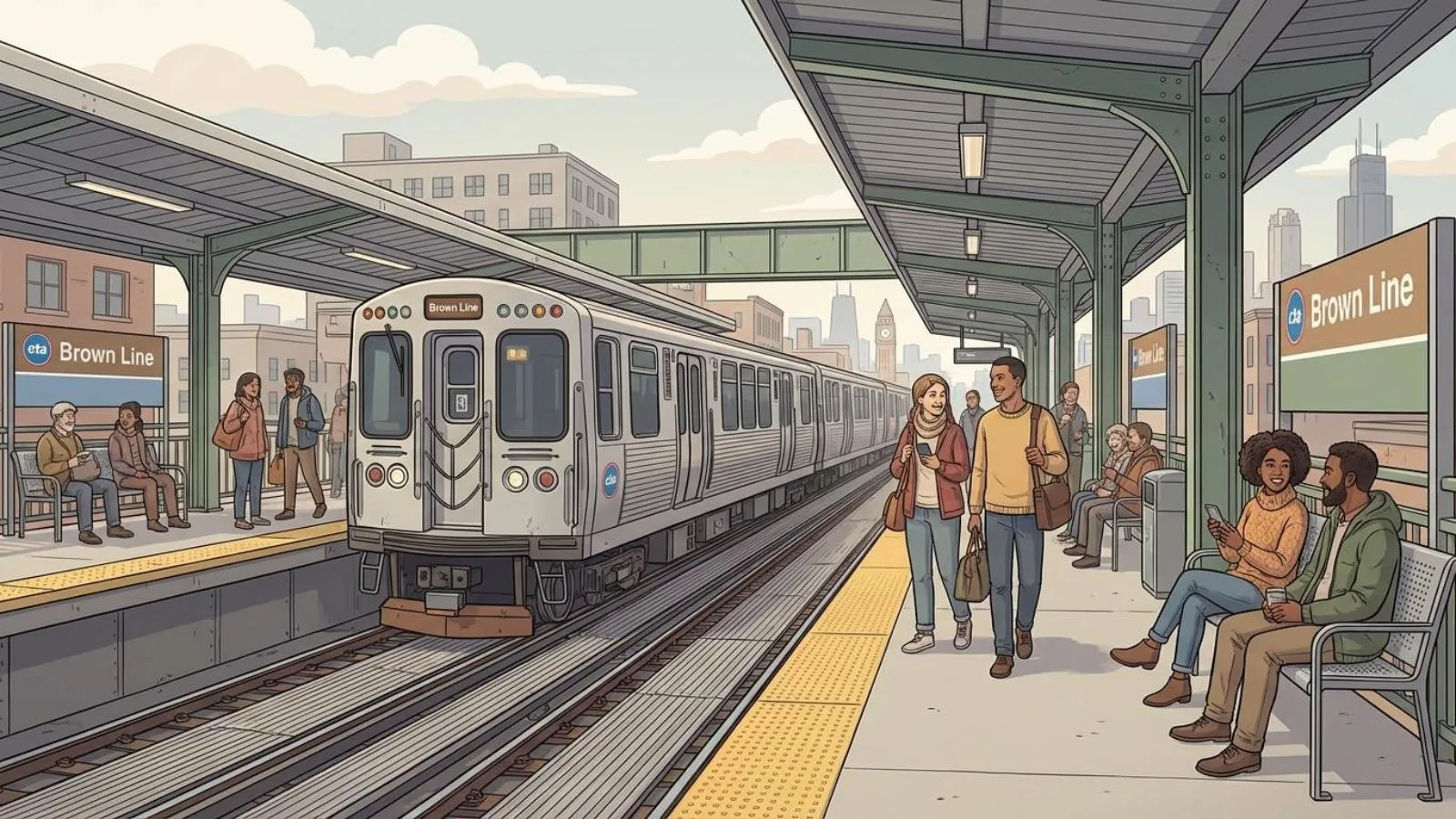 Chicago Brown Line Adapts Service at Western Station