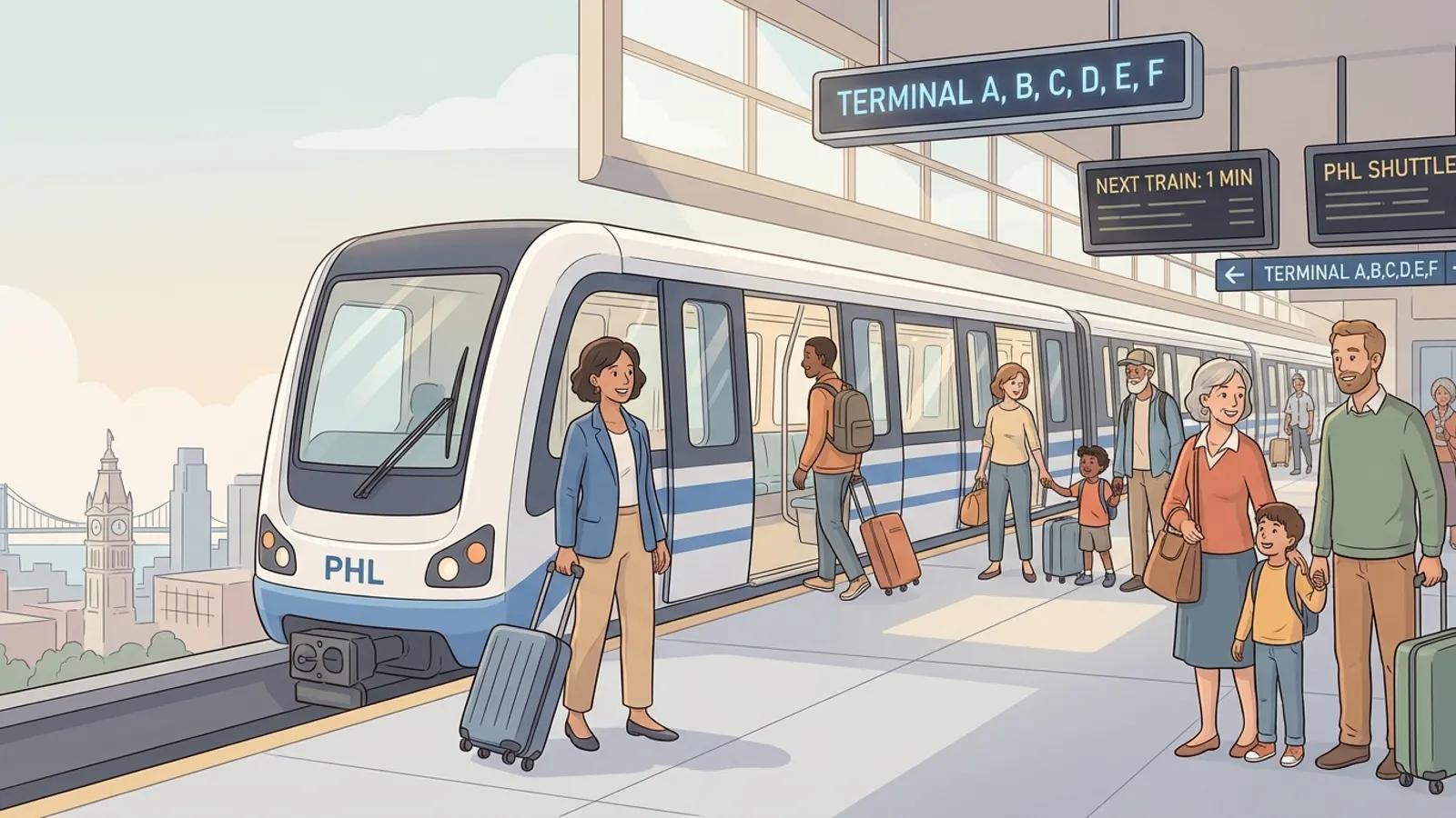 Philadelphia Airport Train Protects Core Service