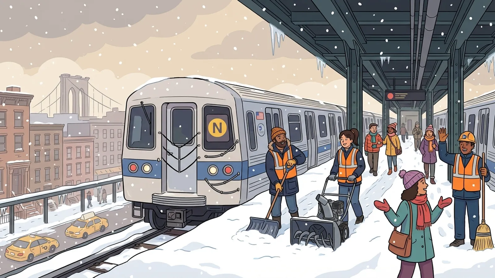 NYC Transit Protects Service Through Blizzard