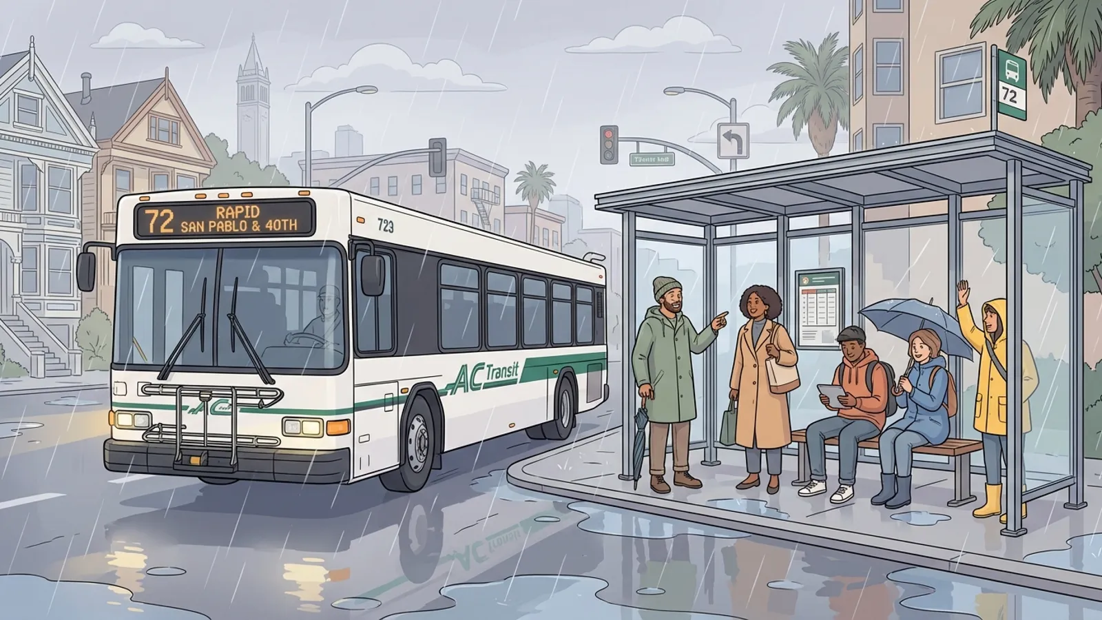 SF Transit Equips Riders for Safe Rainy Commutes