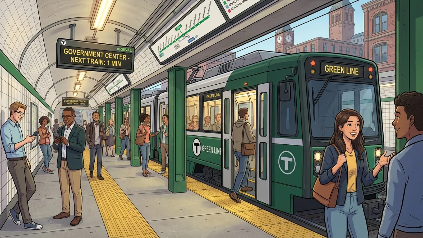 Boston Green Line Restores Downtown Service