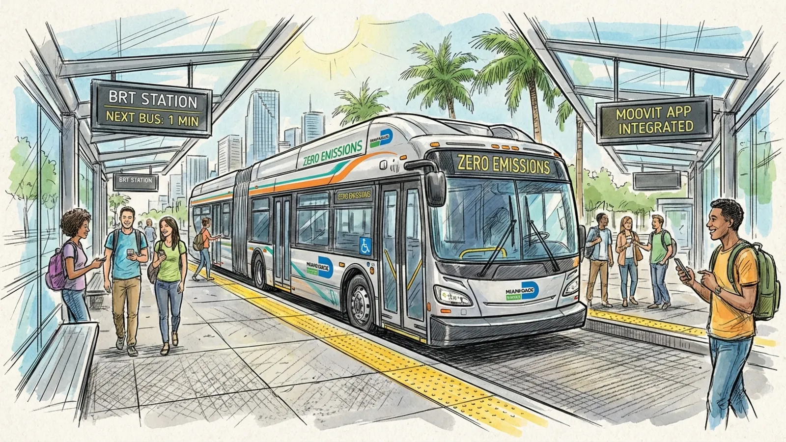 Greater Miami Launches Electric BRT Service