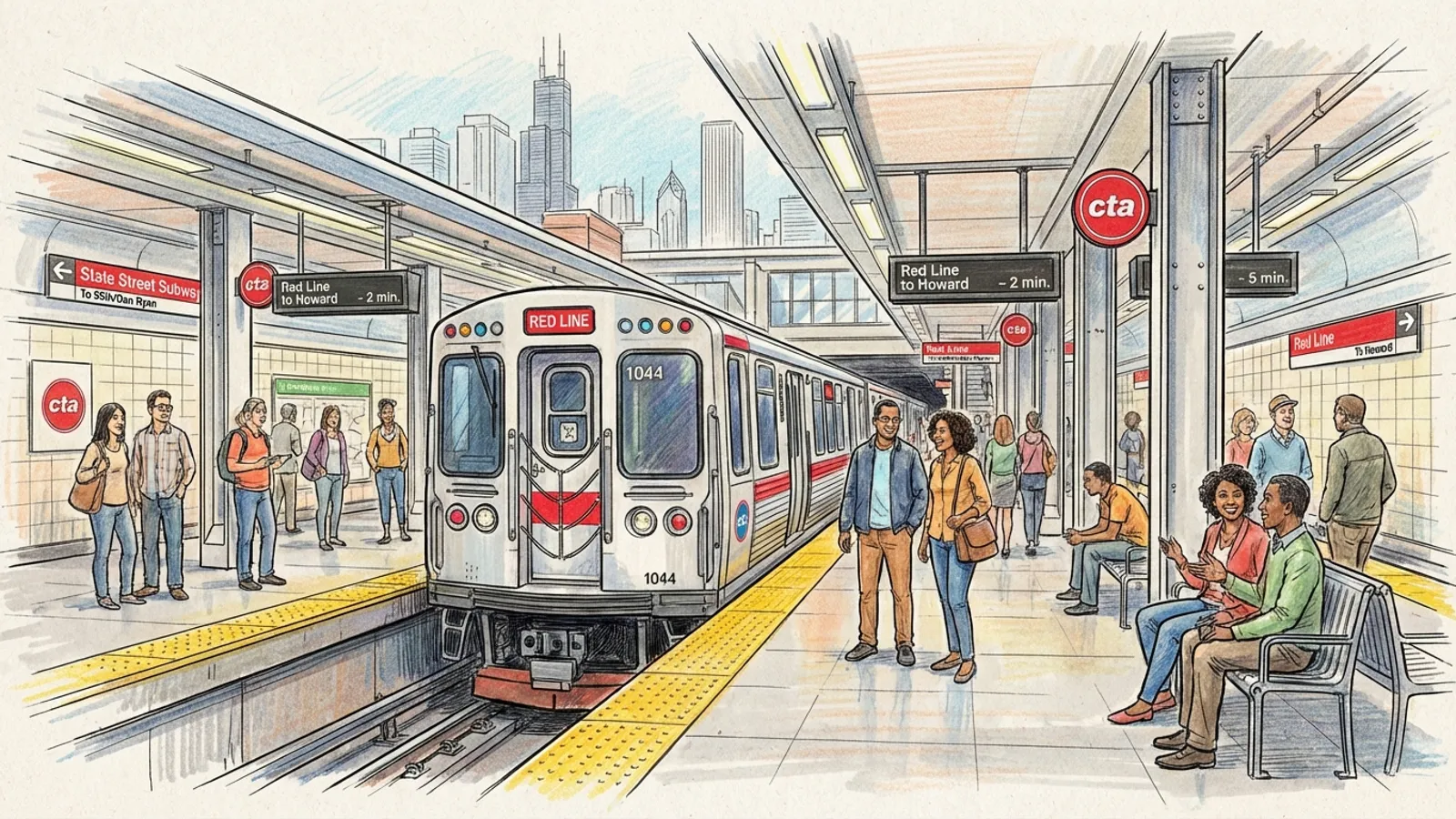 Chicago Red Line Maintains 24-Hour Reliability