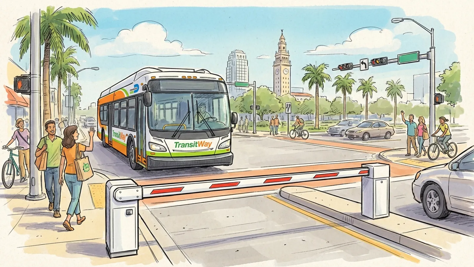 Miami Strengthens TransitWay Safety With Gate Arms