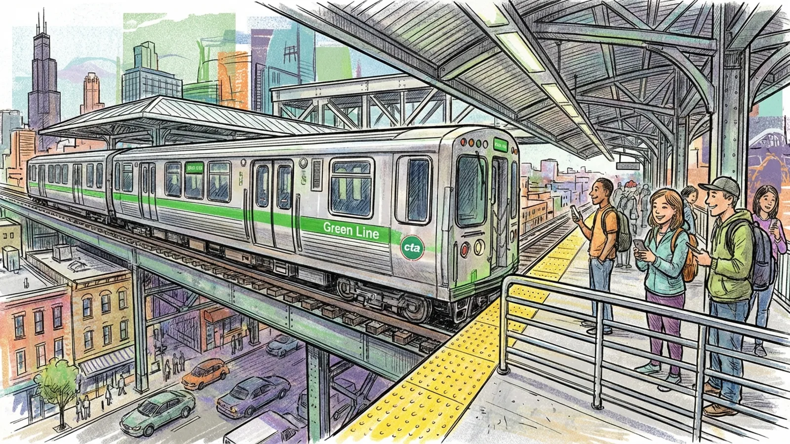 Chicago CTA Crews Restore Green Line Signals