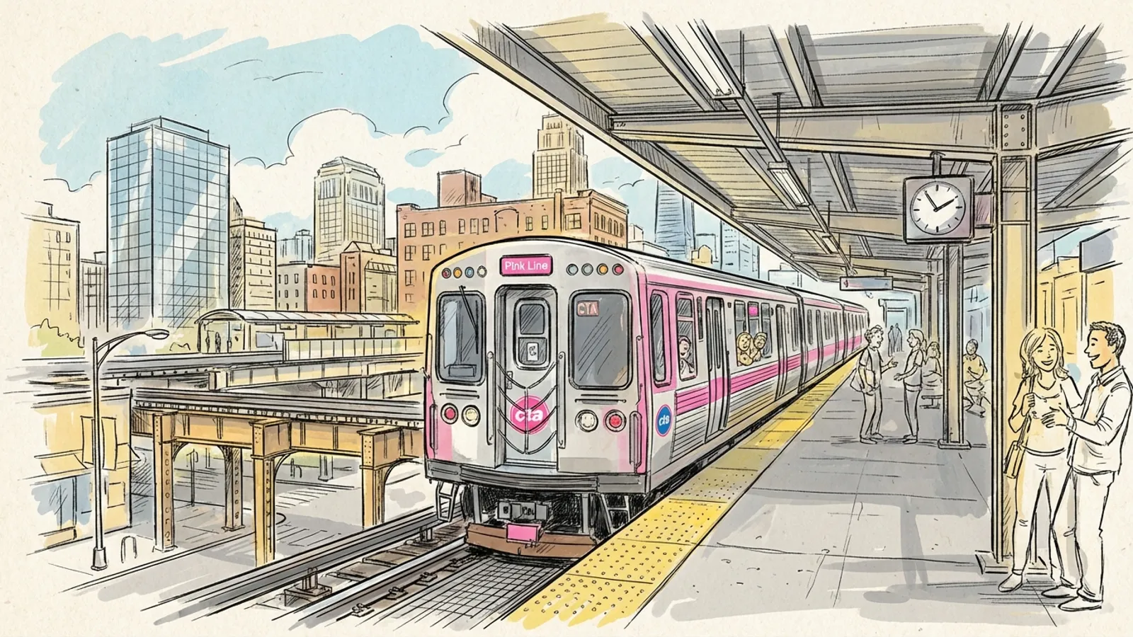 Chicago Pink Line Protects Riders During Repair