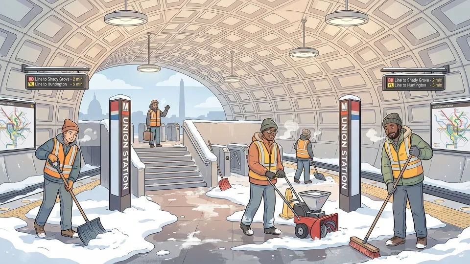 Metro Protects Service with Winter Station Clearing