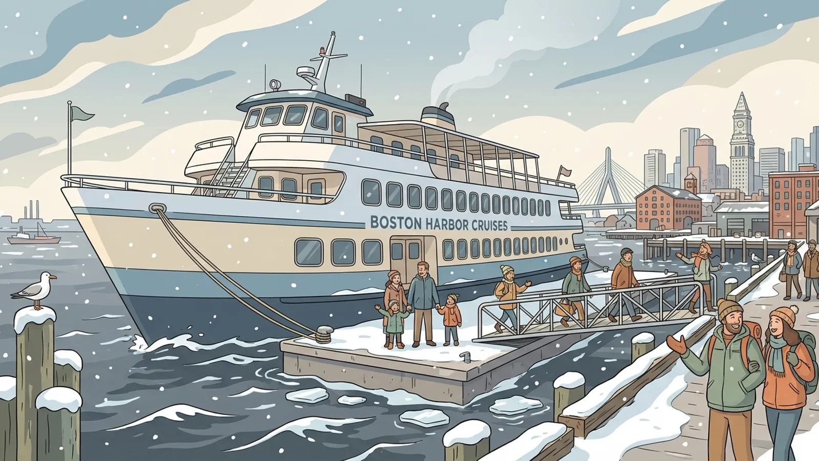 Boston Safeguards Ferry Riders Ahead of Storm