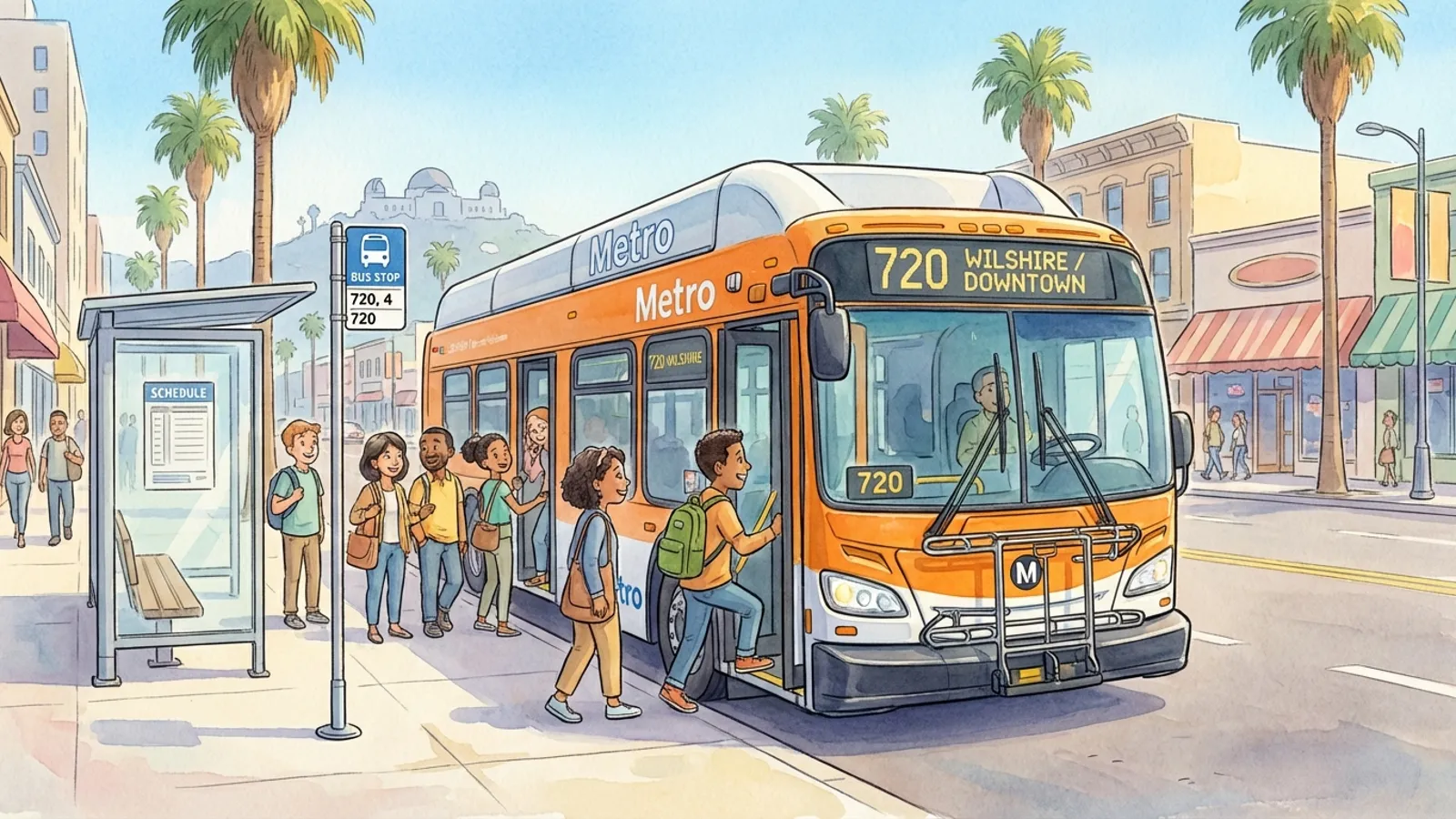 LA Metro Upgrades Bus Stop with New Shelter