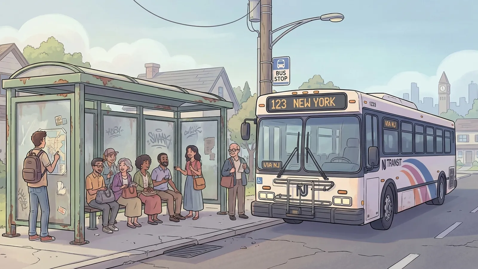 NJ Transit Coordinates Bus Stop Upgrades Regionwide