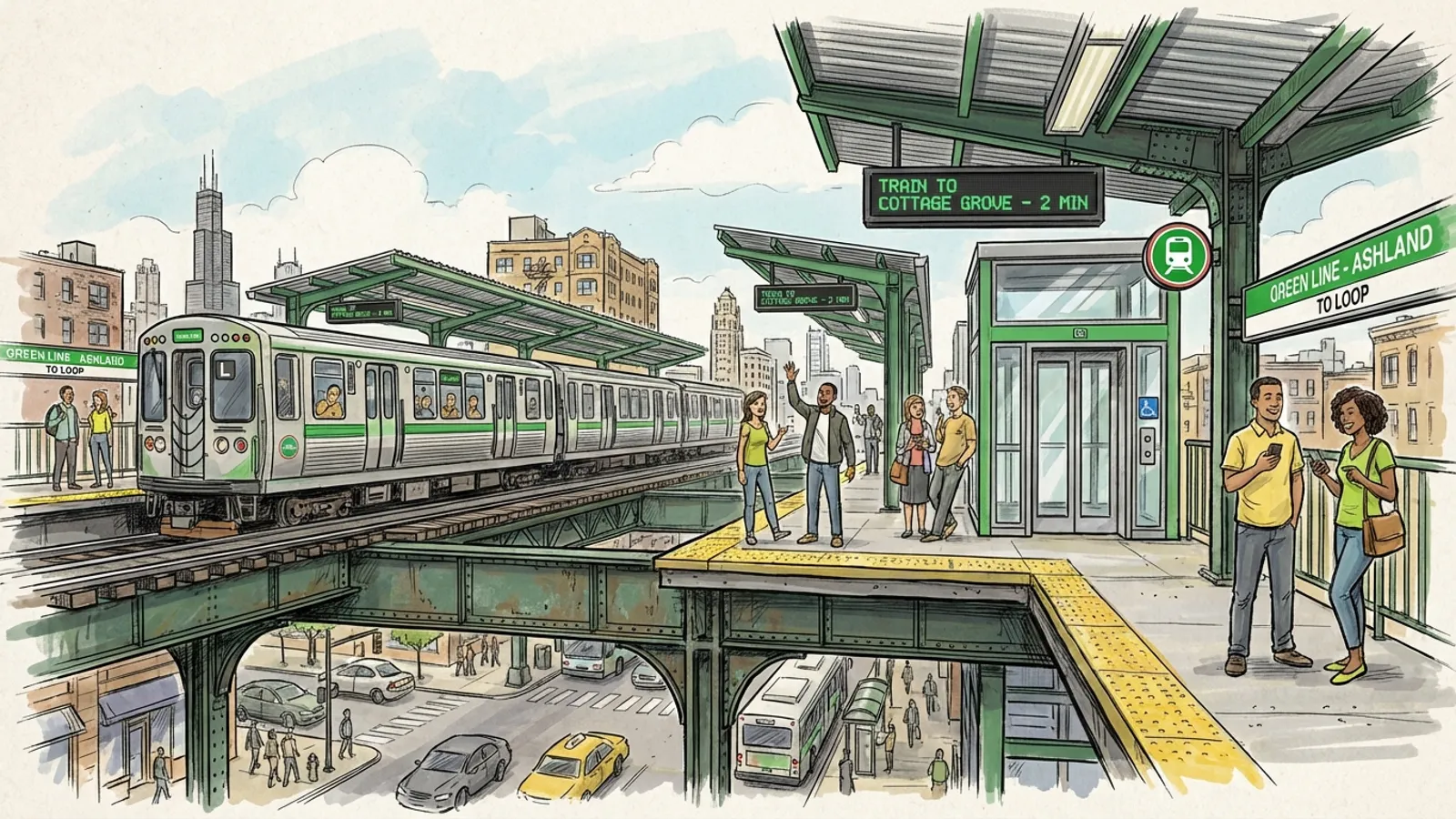 Chicago CTA Mobilizes Repair for Green Line Access