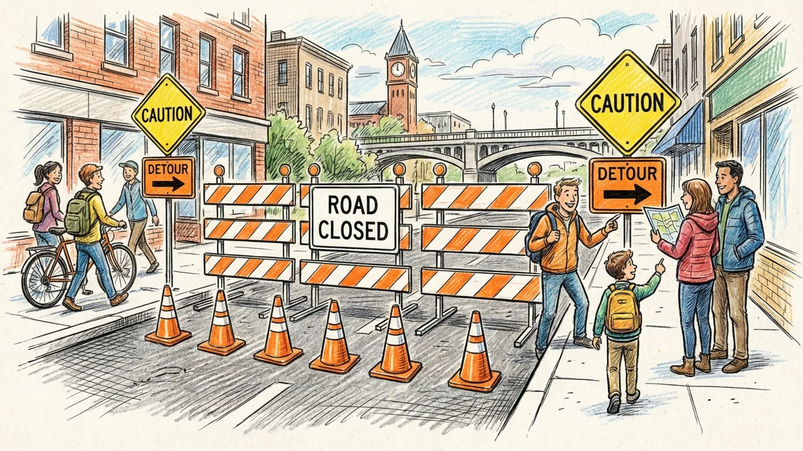 North West Safeguards Traffic Flow Amid Road Work