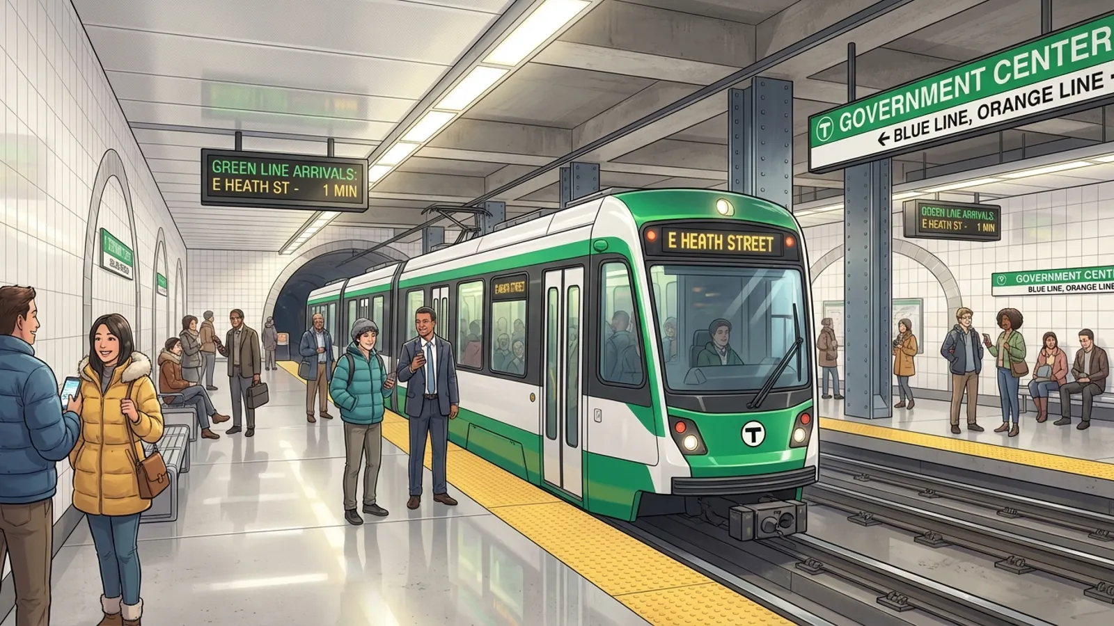 Boston MBTA Restores Green Line After Station Issue