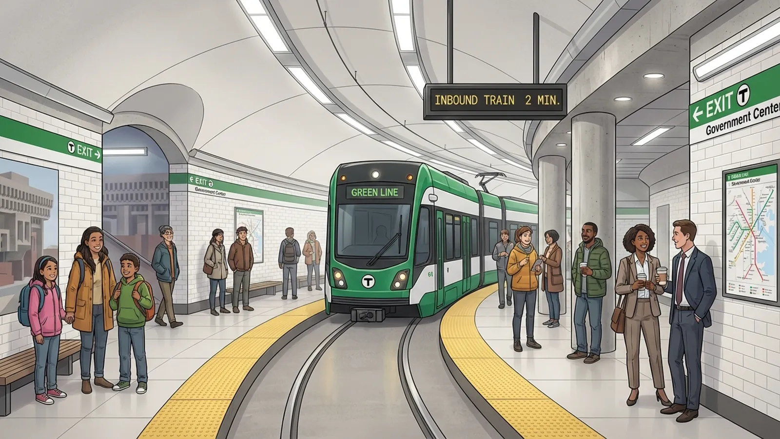 Boston MBTA Restores Green Line After Signal Fix