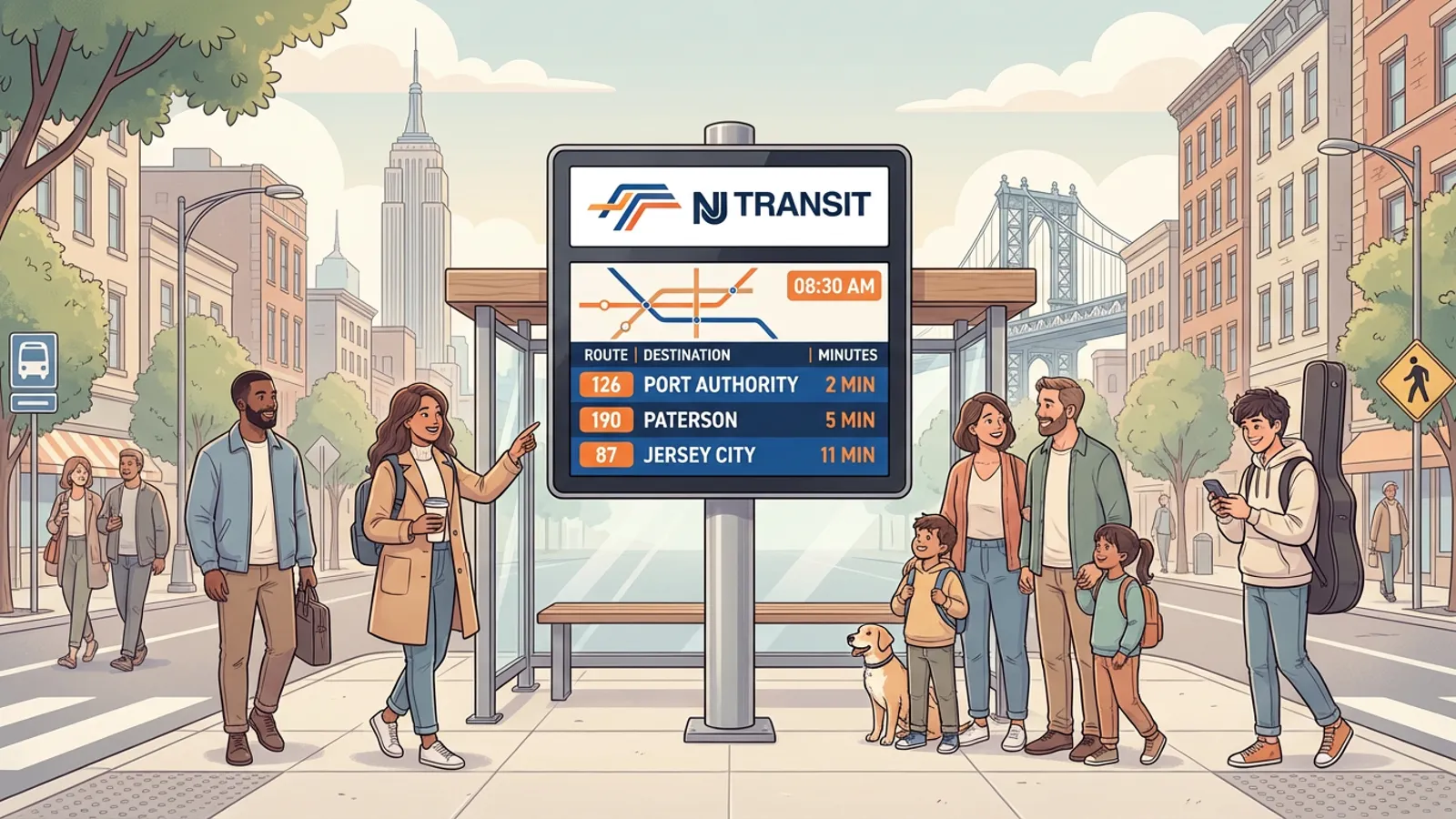 NJ Transit Modernizes Rider Info with Digital Signs