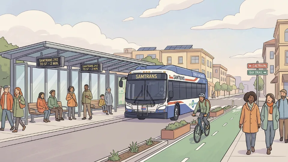 SamTrans Transforms Rail Corridor Into Zero-Emission Hub