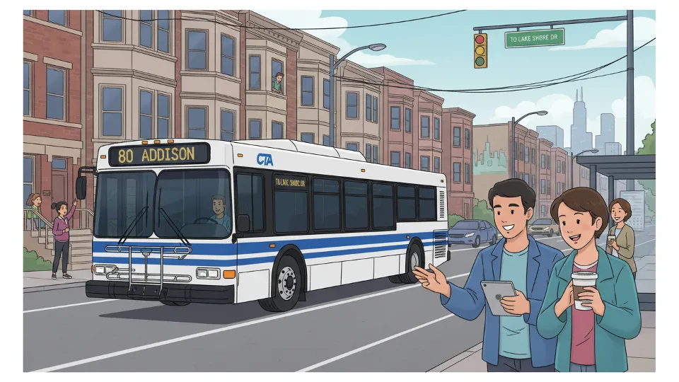 Chicago CTA Reroutes #152 Bus for Utility Work