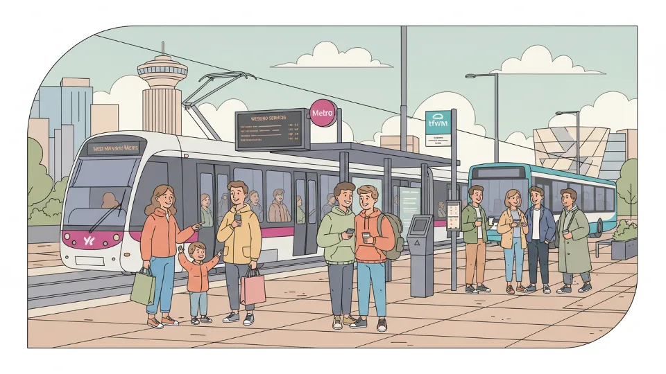 Transit passengers using West Midlands service on weekend
