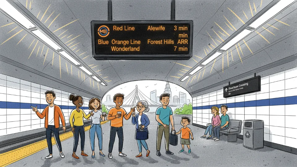 MBTA Restores Countdown Clocks at Government Center