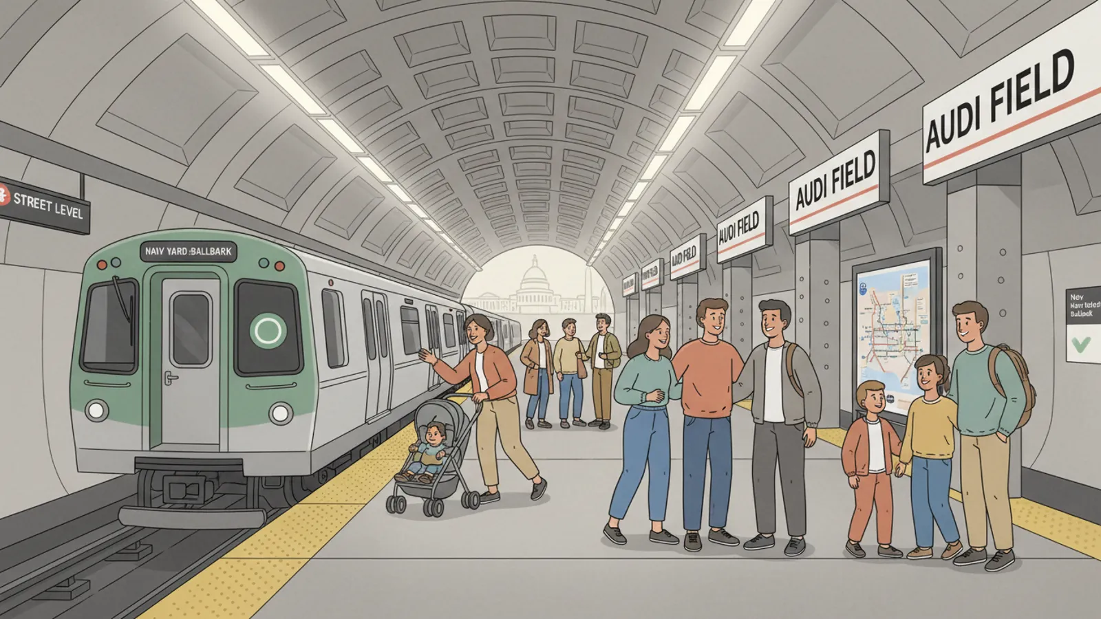 Metro Promotes Green Line for Spirit Match Access