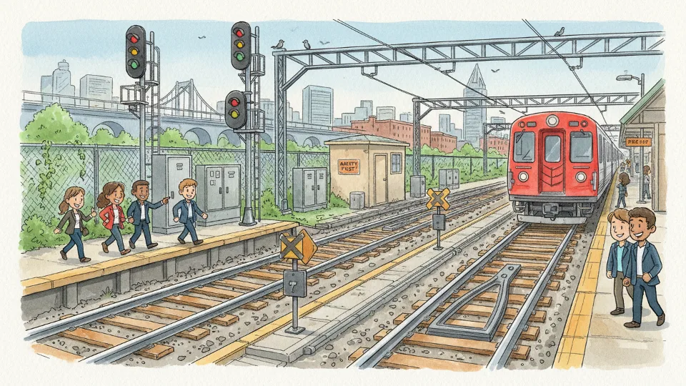 MBTA signal equipment and track infrastructure along Red Line corridor with maintenance focus