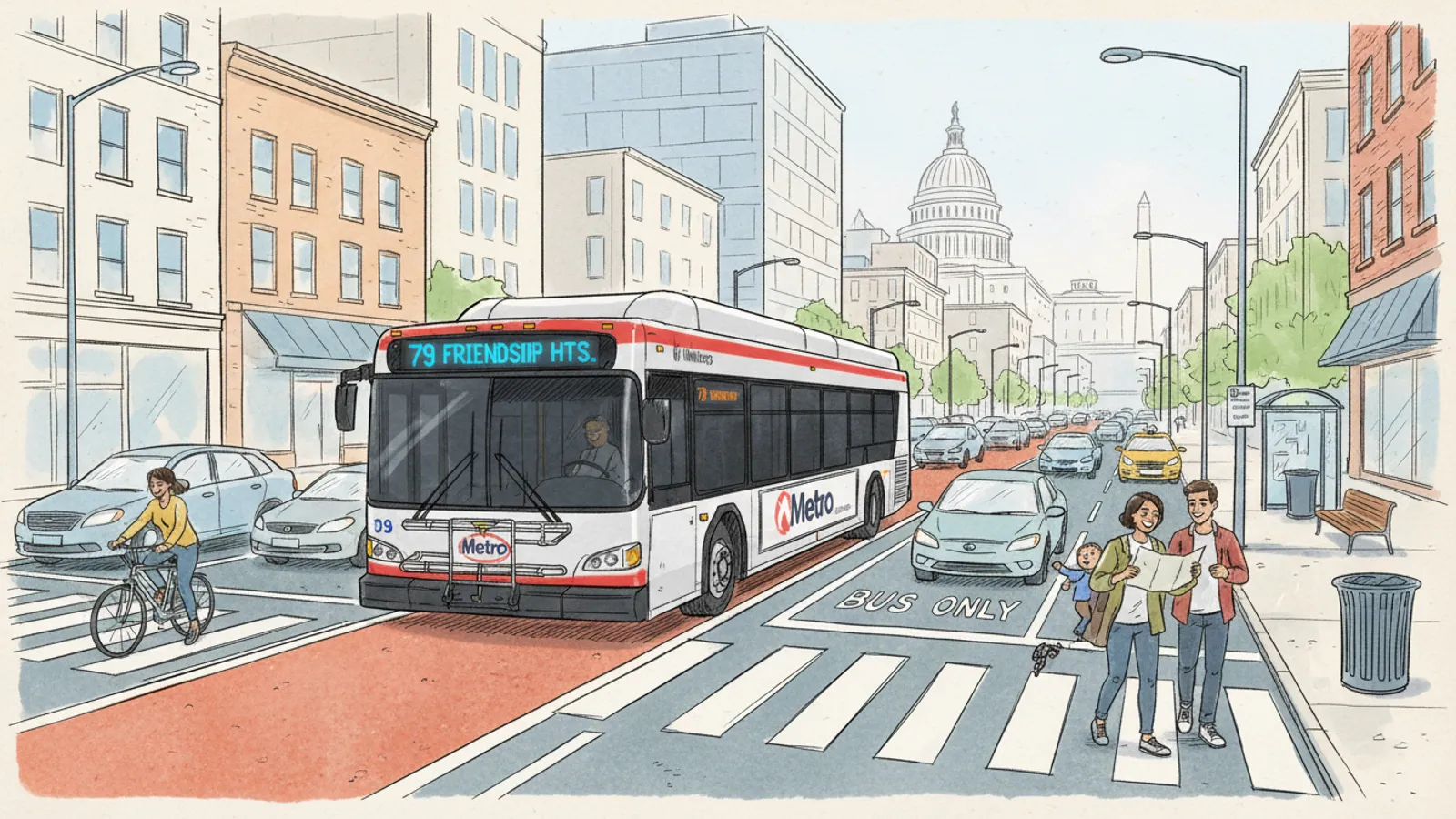 Metro Buses Speed Up 20% With Priority Lanes